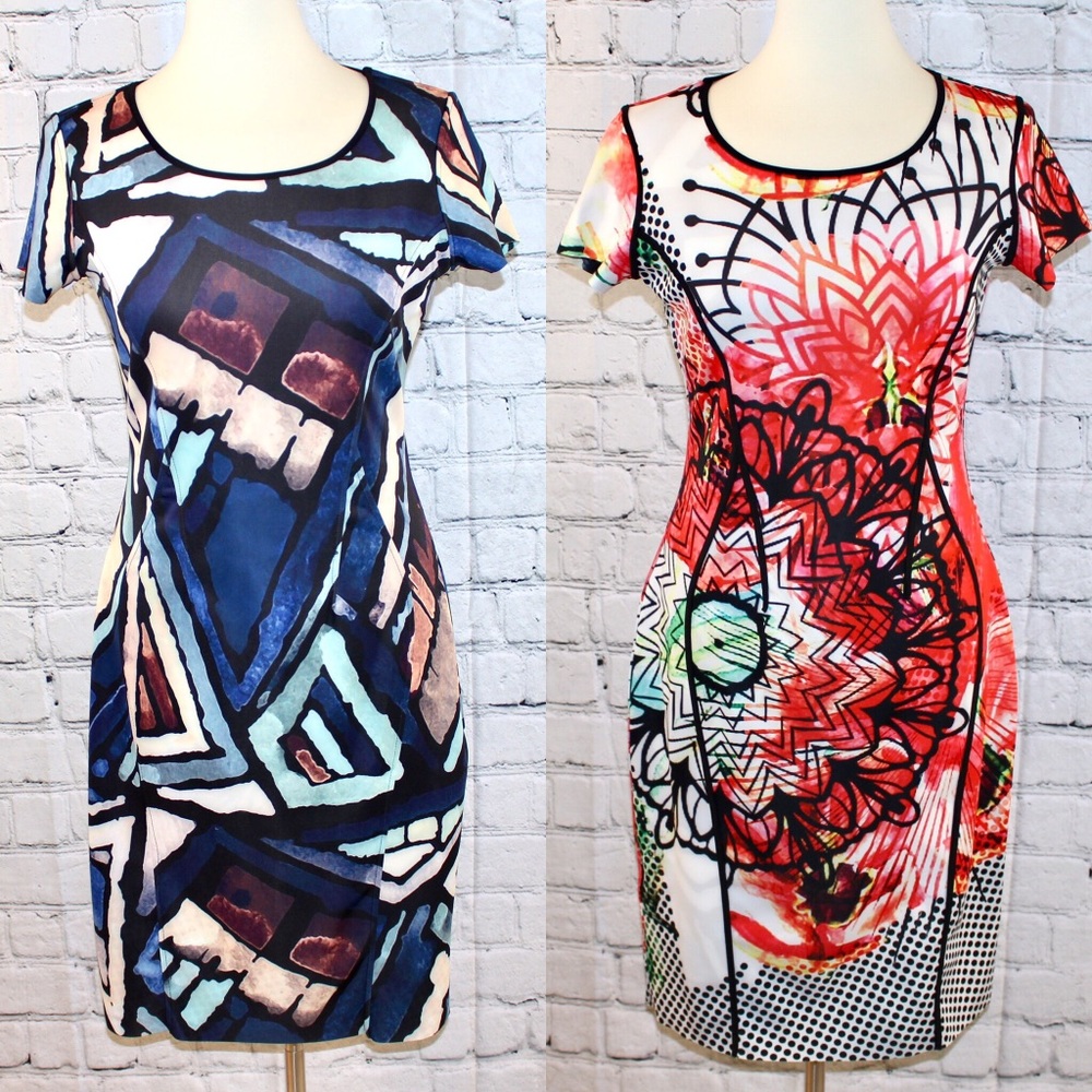 Barcelino reversible print dress